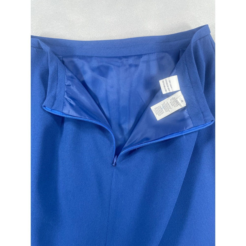 Christian Dior Vintage Royal Blue Skirt Suit Set Blazer Pencil Skirt Size 4 - Picture 12 of 14